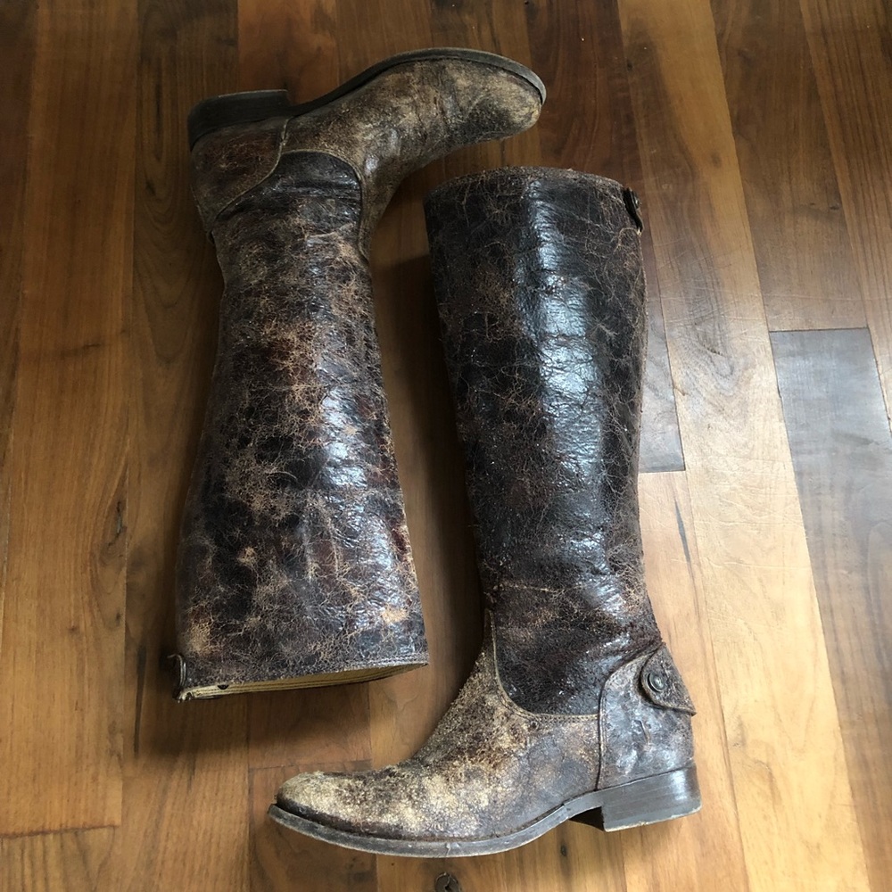 Frye Crackle glaze Melissa Boot sz 6.5